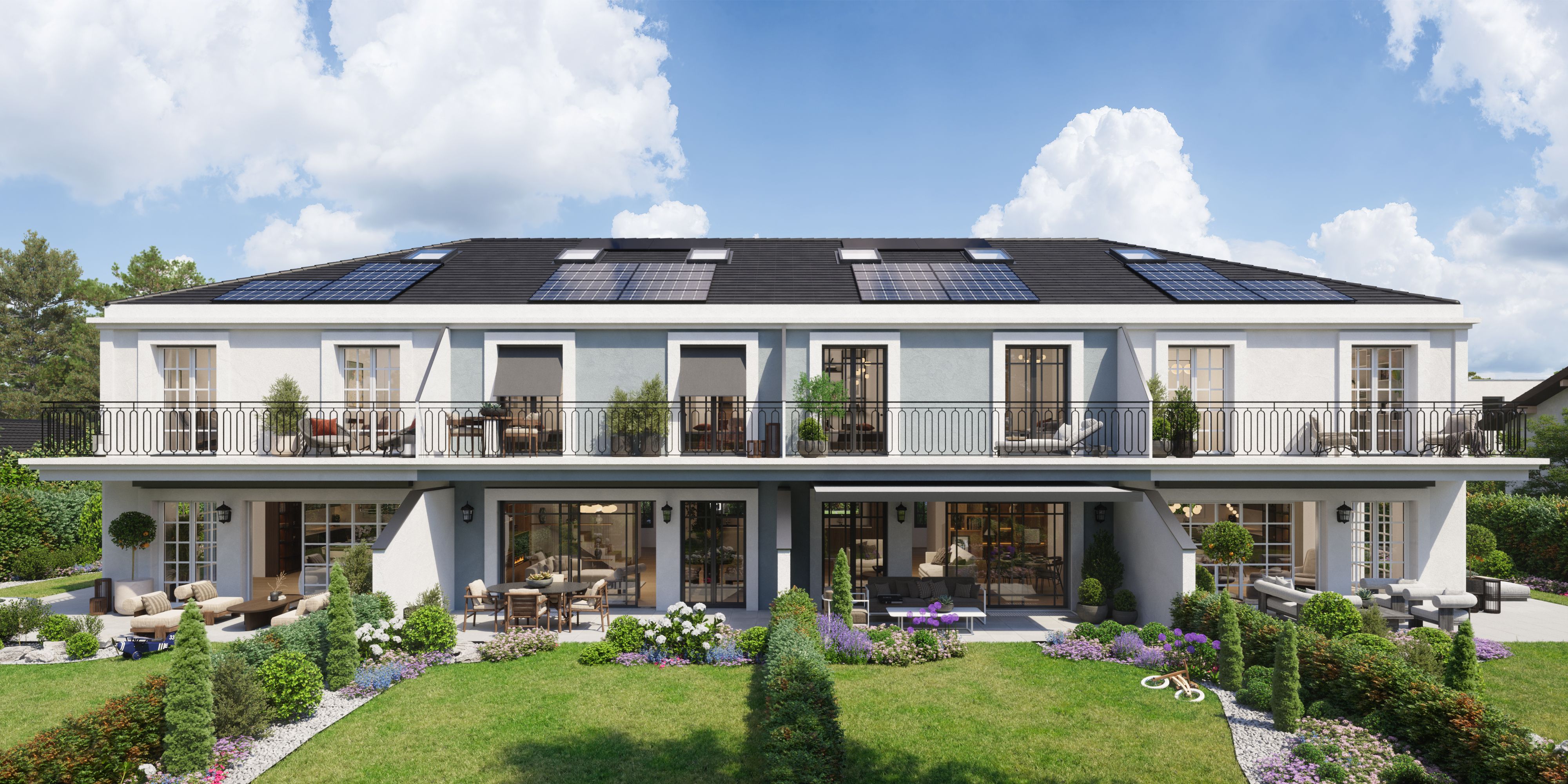 Felix 10 - vue de face des 4 villas